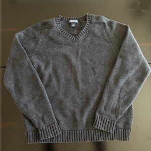 Lands' End Charcoal V-Neck Sweater